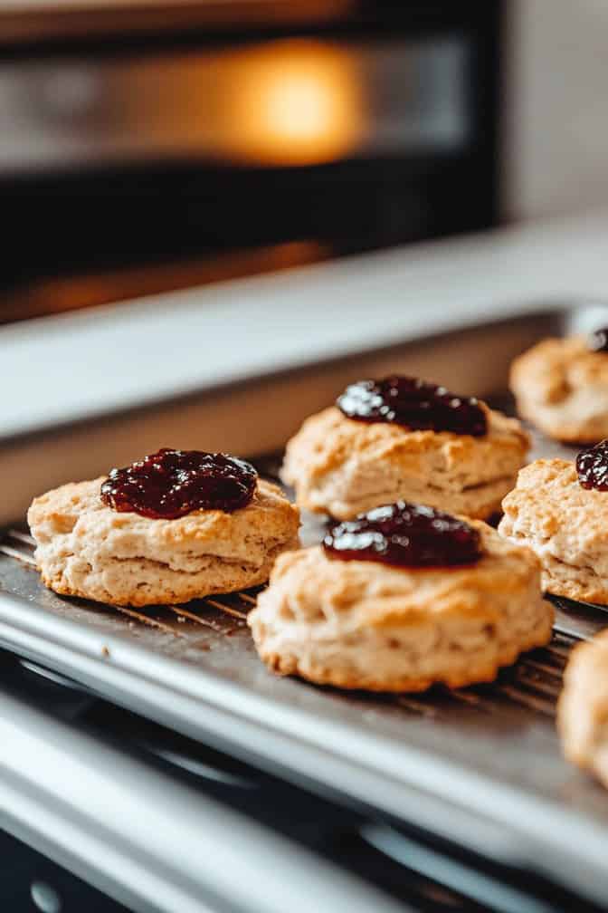 Almond Flour Biscuits with Sugar-Free Jam - simple recipe for gestational diabetics