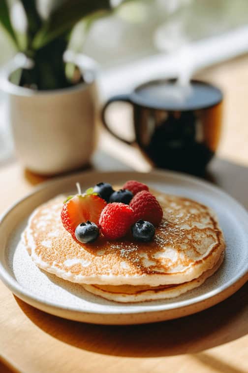 Almond Flour Pancakes with Fresh Berries recipes for Gestational Diabetes