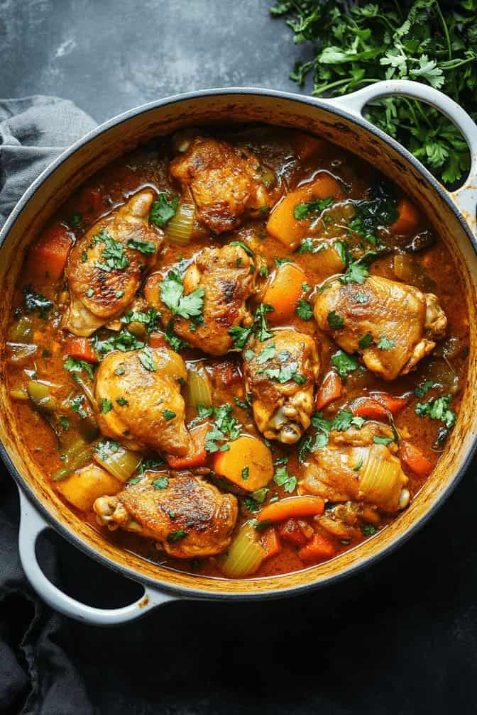 Coconut Curry Chicken with Vegetables - Easy Dinner recipes for gestational diabetes