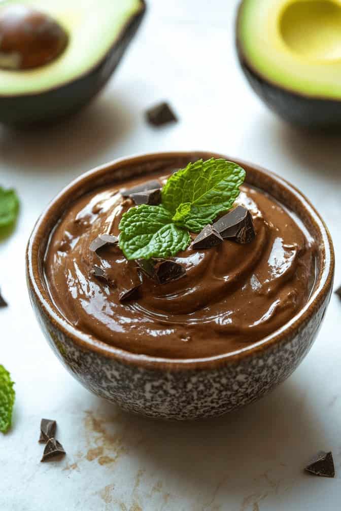 Creamy Avocado Chocolate Mousse - Dessert Recipes for Gestational Diabetes