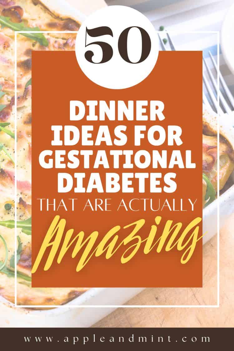 Easy dinner ideas for gestational diabetes - Pinterest pin