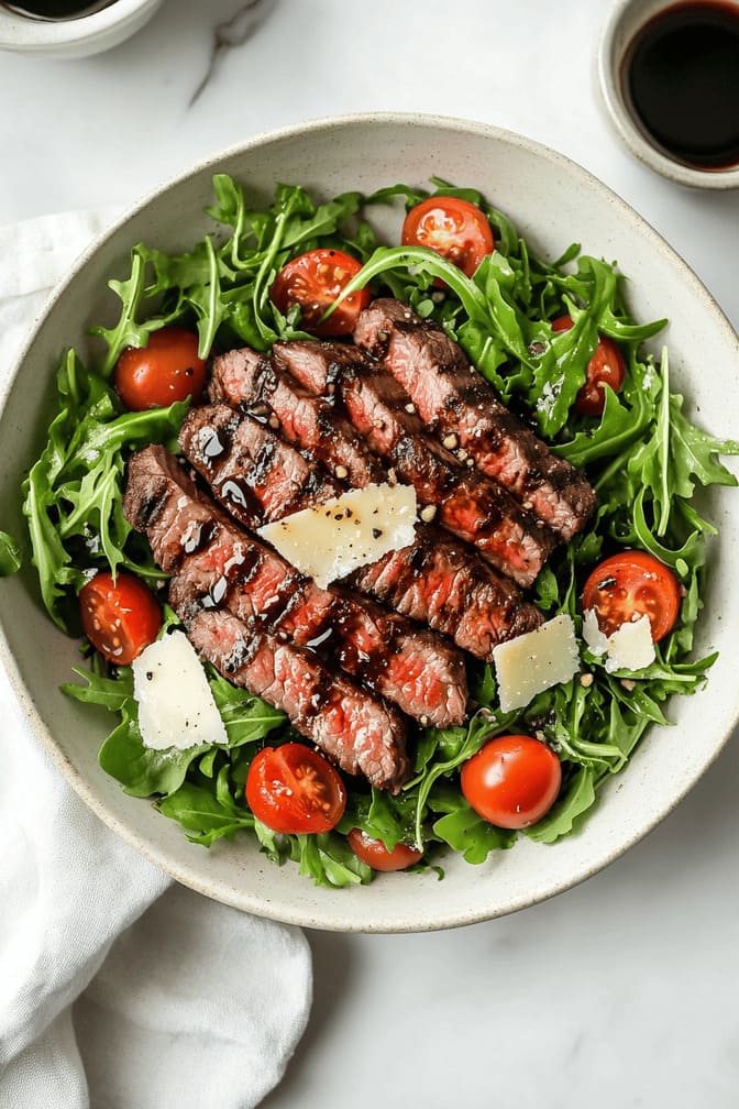 Steak and Arugula Salad with Parmesan