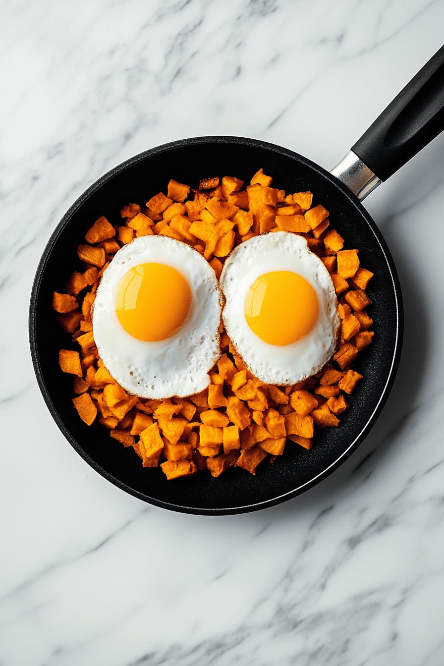 Sweet Potato Hash with Eggs