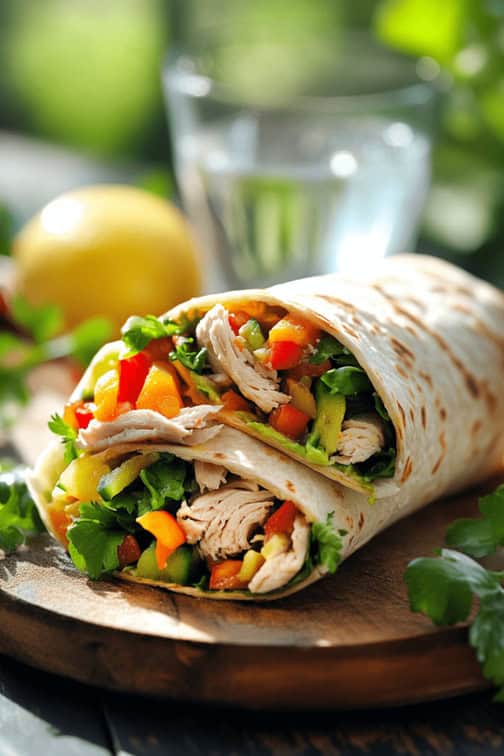 Turkey and Veggie Breakfast Wrap recipe for Gestational Diabetes