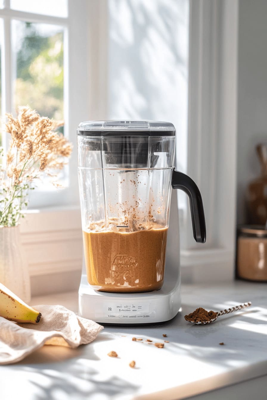 Blender blending the smoothie