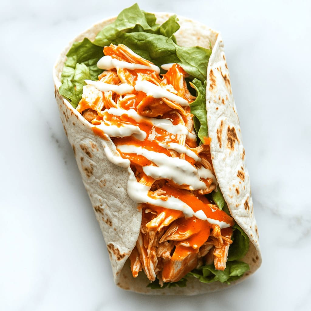 Buffalo Chicken Wraps - perfect as low carb gestational diabetes lunch ideas