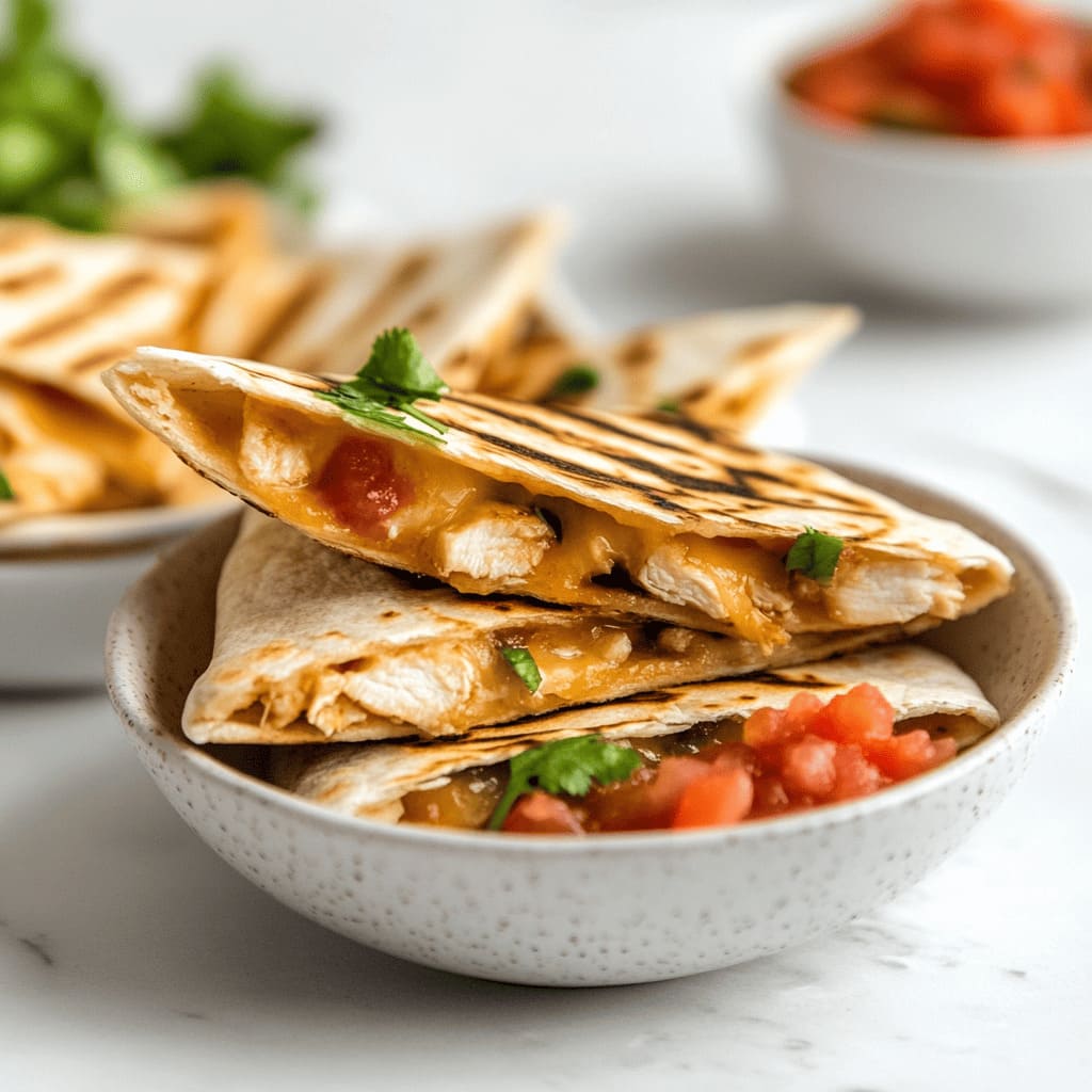 Chicken Quesadilla with Whole Wheat Tortilla - perfect as low carb gestational diabetes lunch ideas