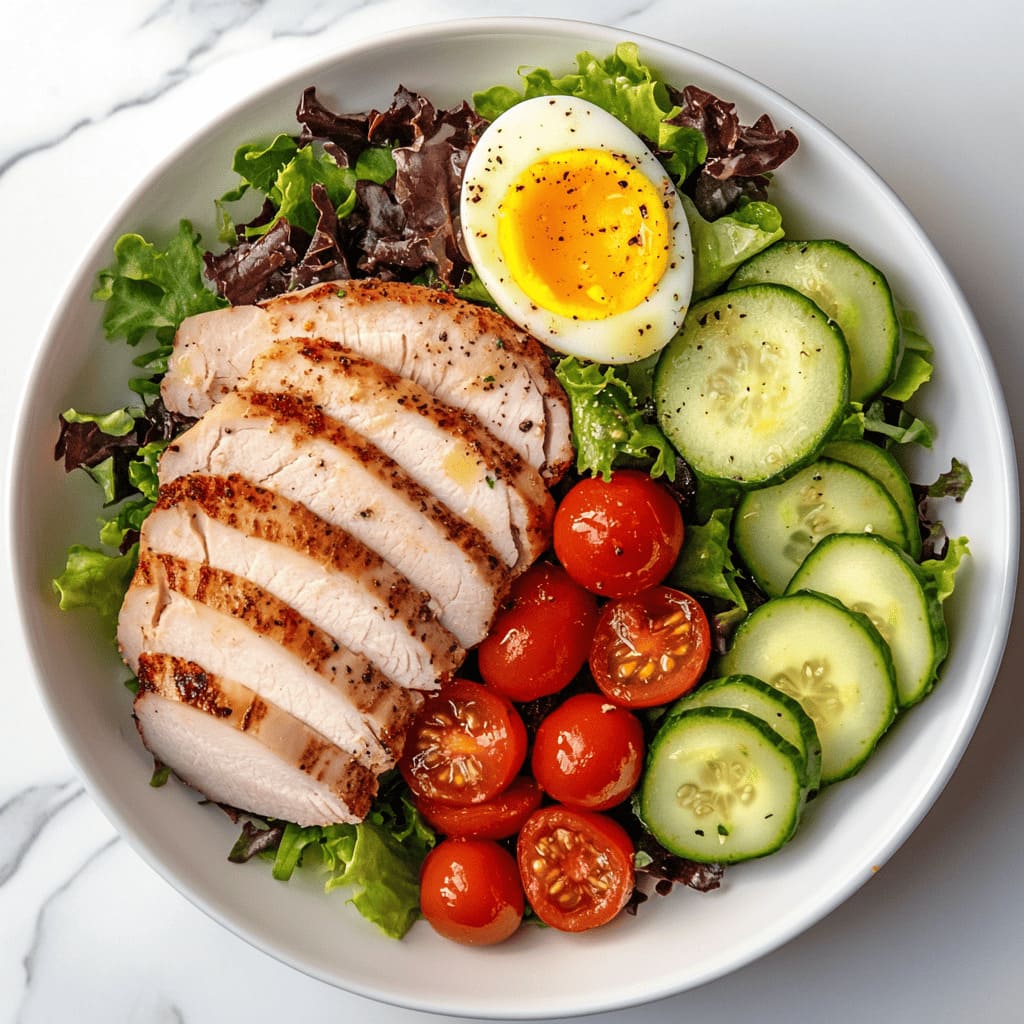 High-Protein Chef’s Salad with Turkey and Eggs