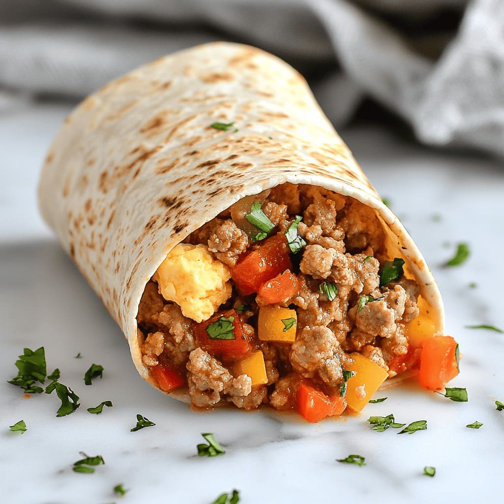 Pork and Egg Breakfast Burritos - low carb gdm lunch recipe