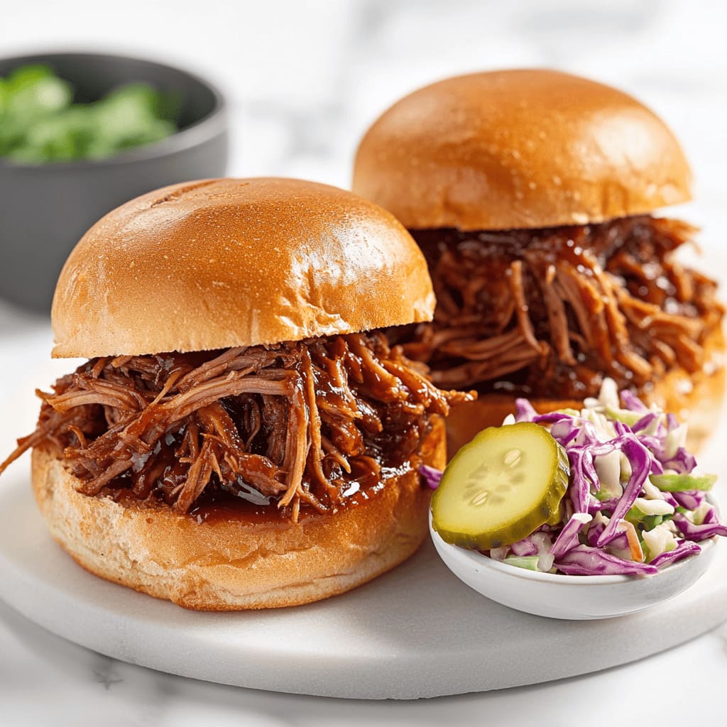 Pulled Pork Sliders on Whole Wheat Buns - low carb gdm lunch recipe