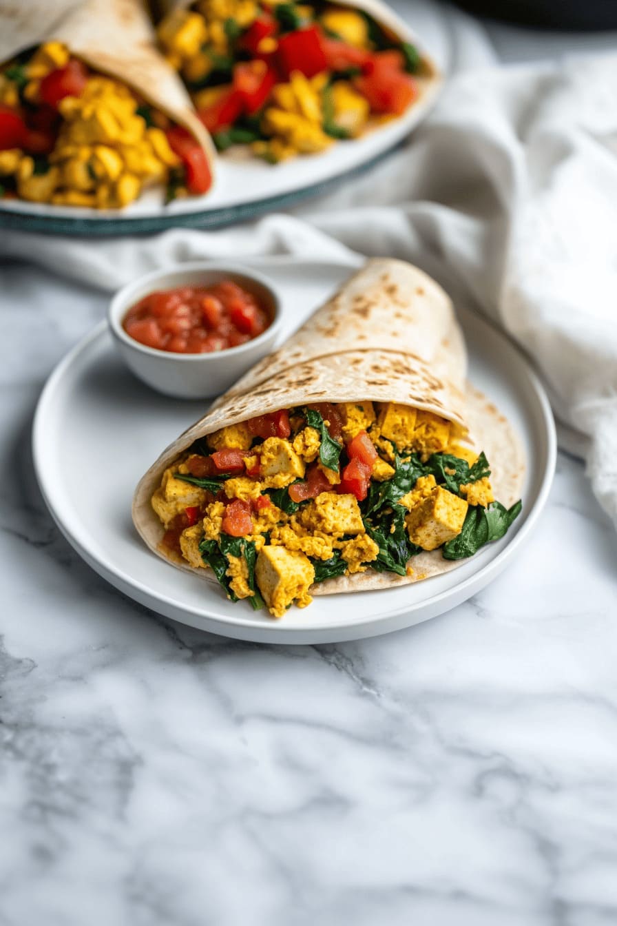 Vegan Breakfast Burritos with Tofu