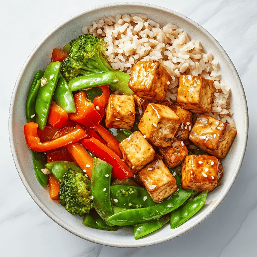 Vegetable Stir-Fry with Tofu - low carb gdm lunch recipe