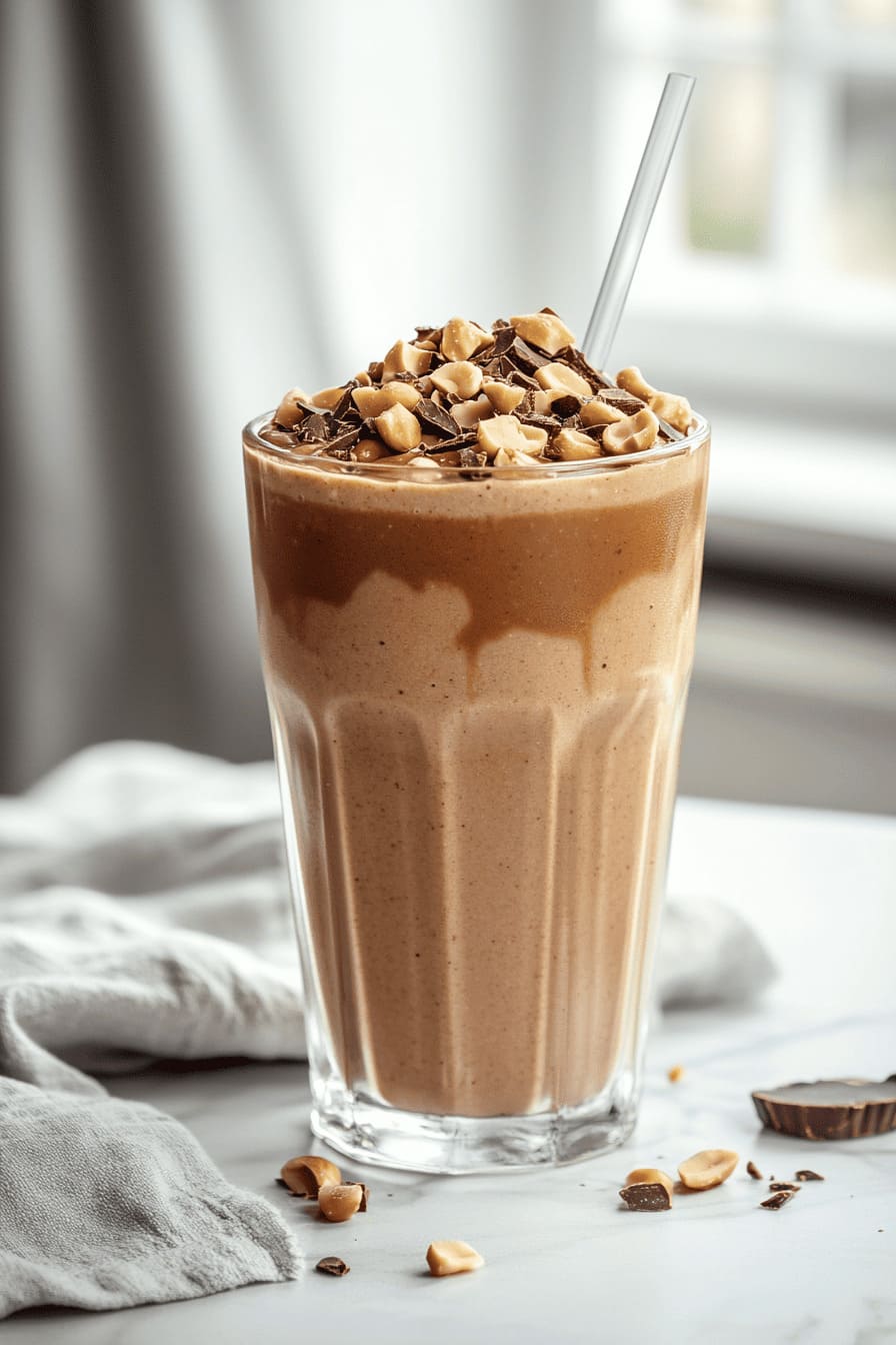 Healthy peanut butter cup tropical smoothie for gestational diabetes breakfast recipes