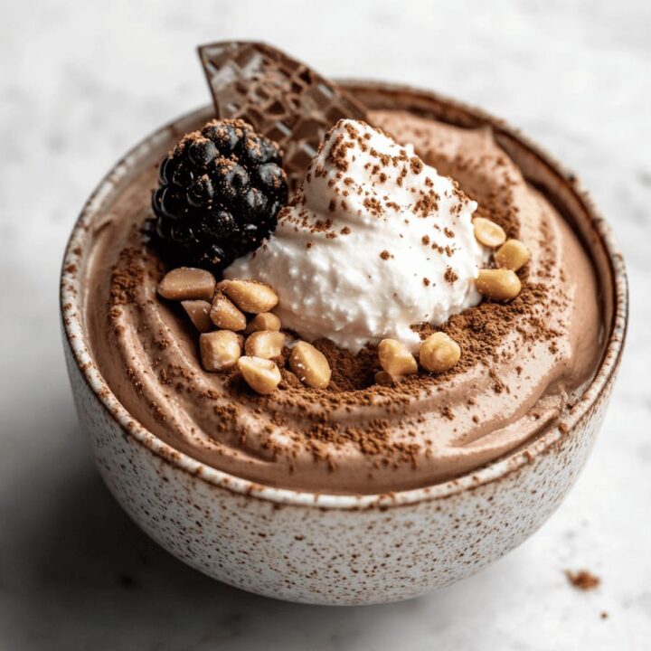 2 ingredient cottage cheese chocolate mousse - super easy recipe