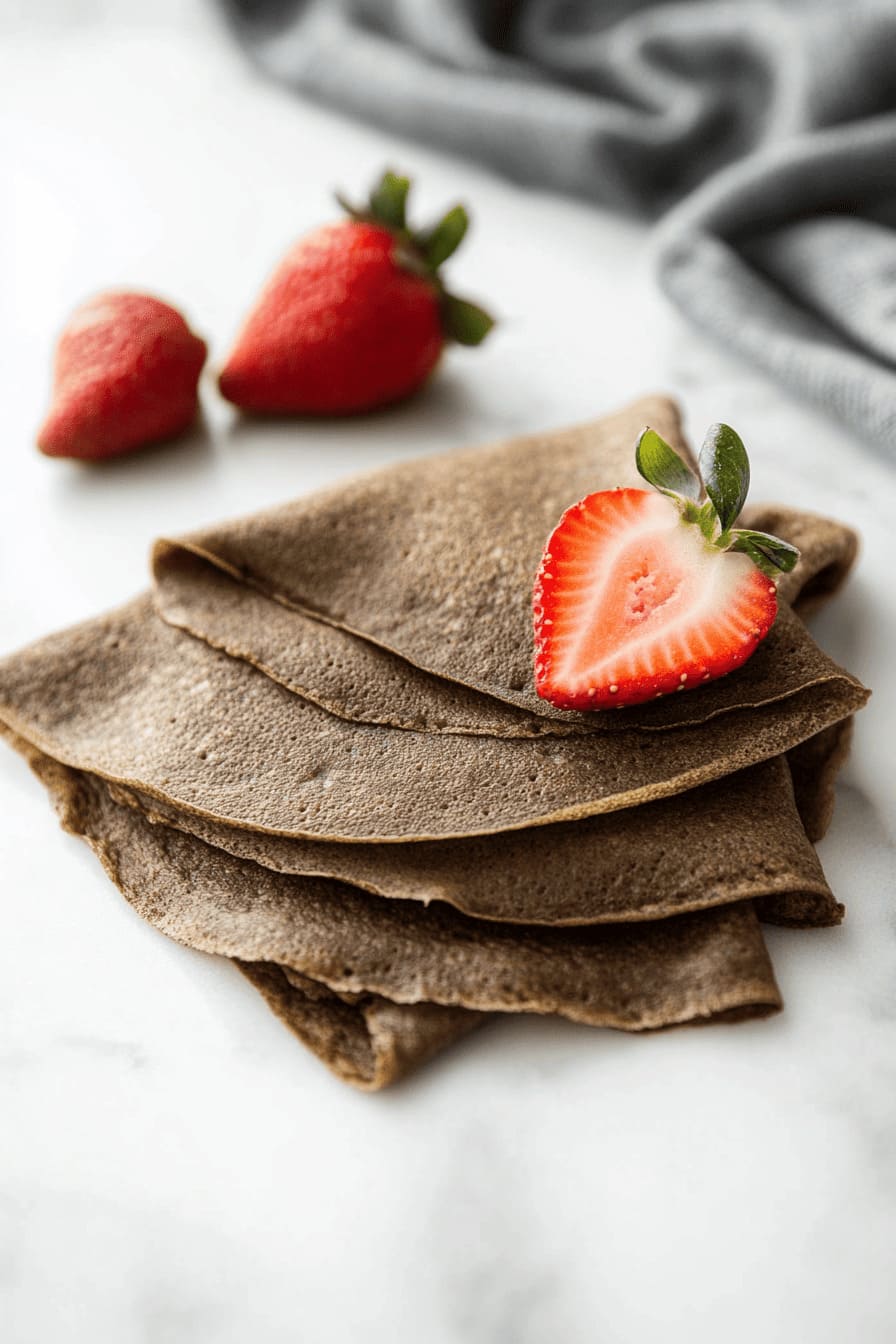 Recipe for gluten free flour with the lowest glycemic index - buckwheat crepes