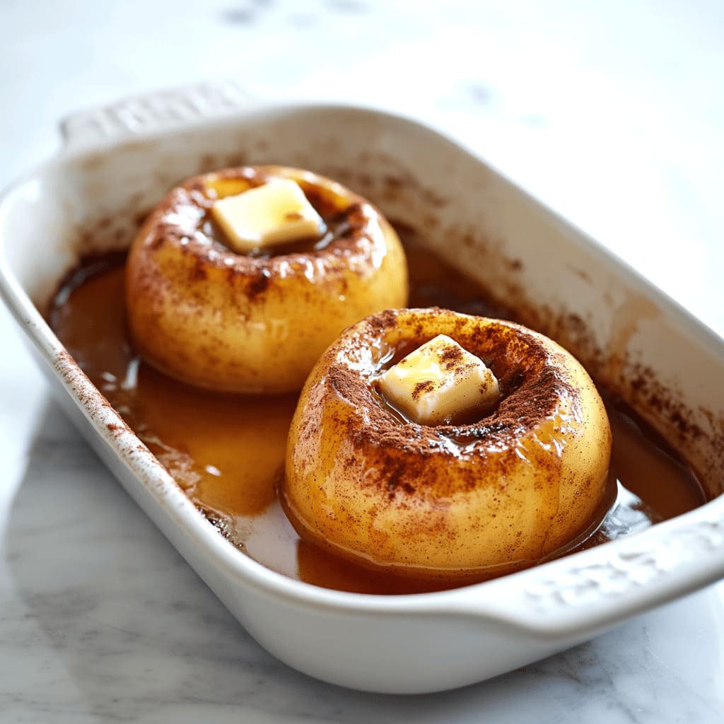 Baked apples with cinnamon