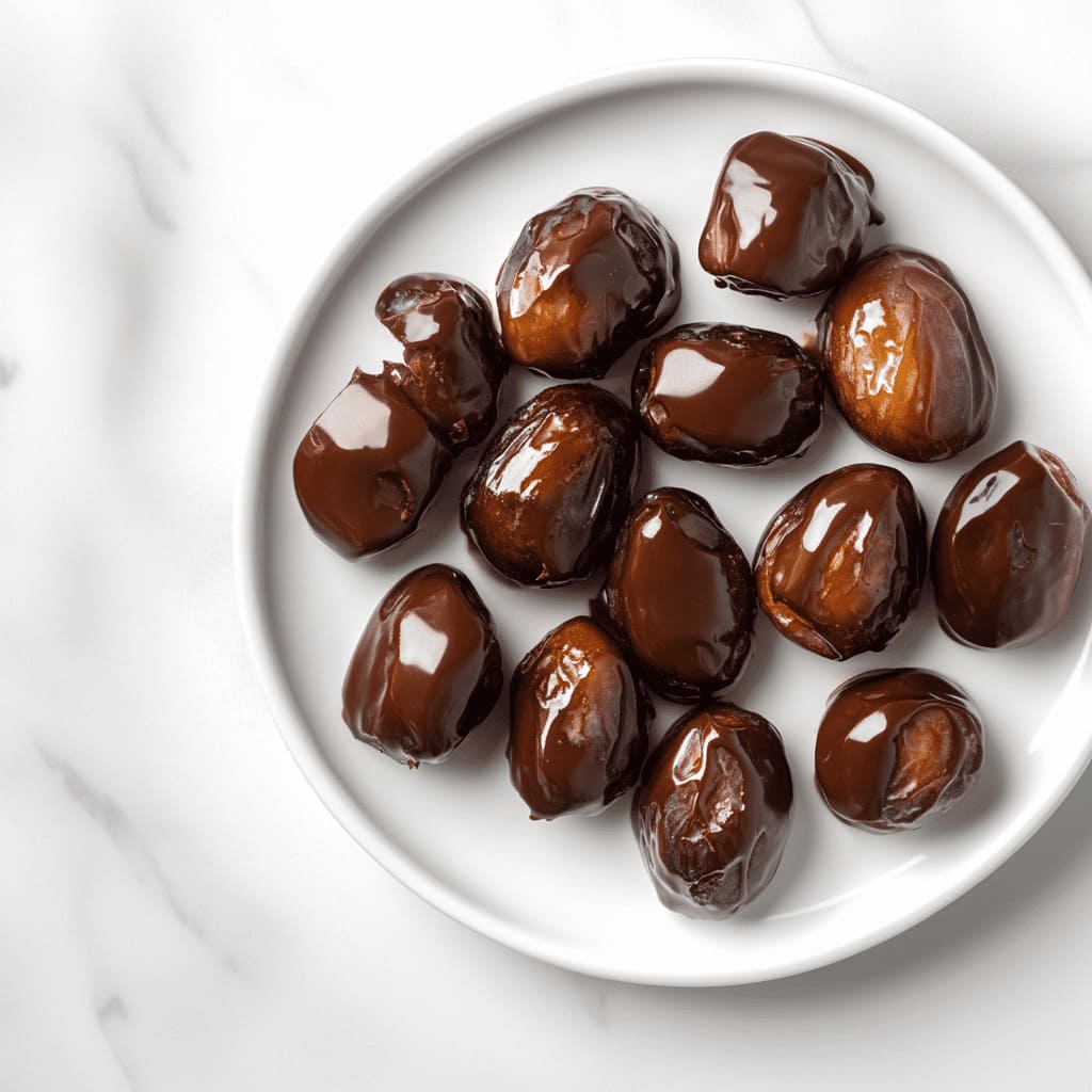 Chocolate dipped dates - simple and easy desserts for pregnancy