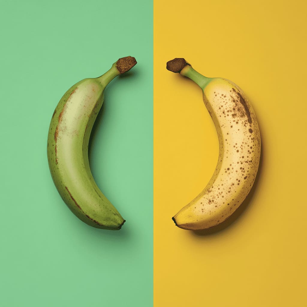 Low glycemic snacks - ripe vs unripe bananas