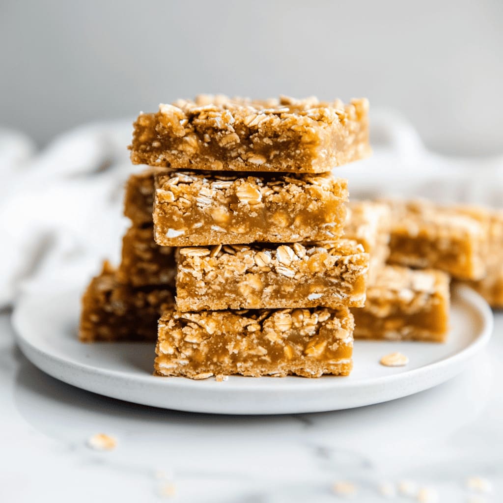 Peanut butter oat bar - simple and easy desserts for pregnancy