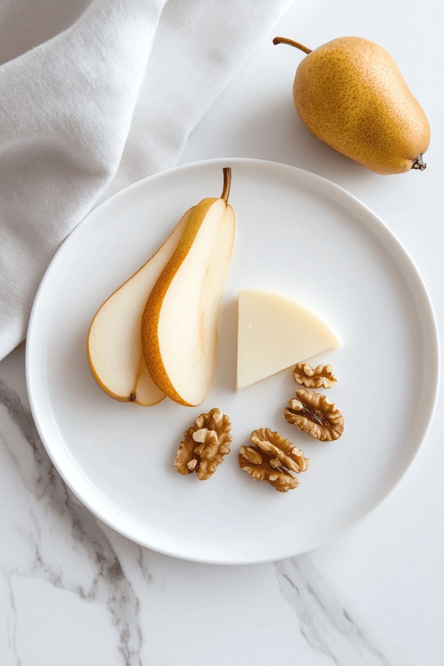 Pear and Cheese Snack Plate