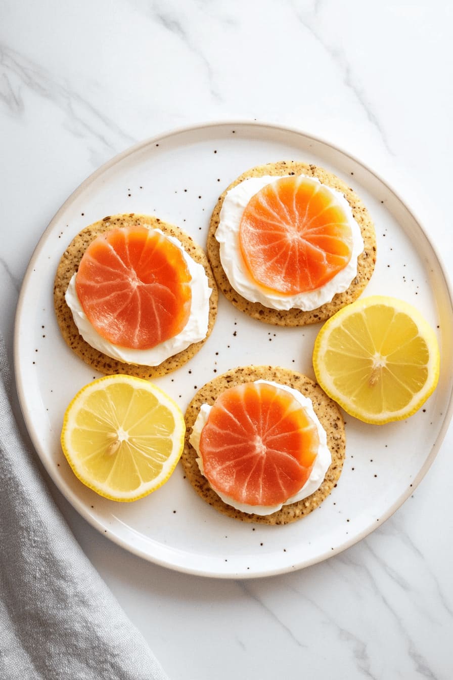 Smoked Salmon on Crackers