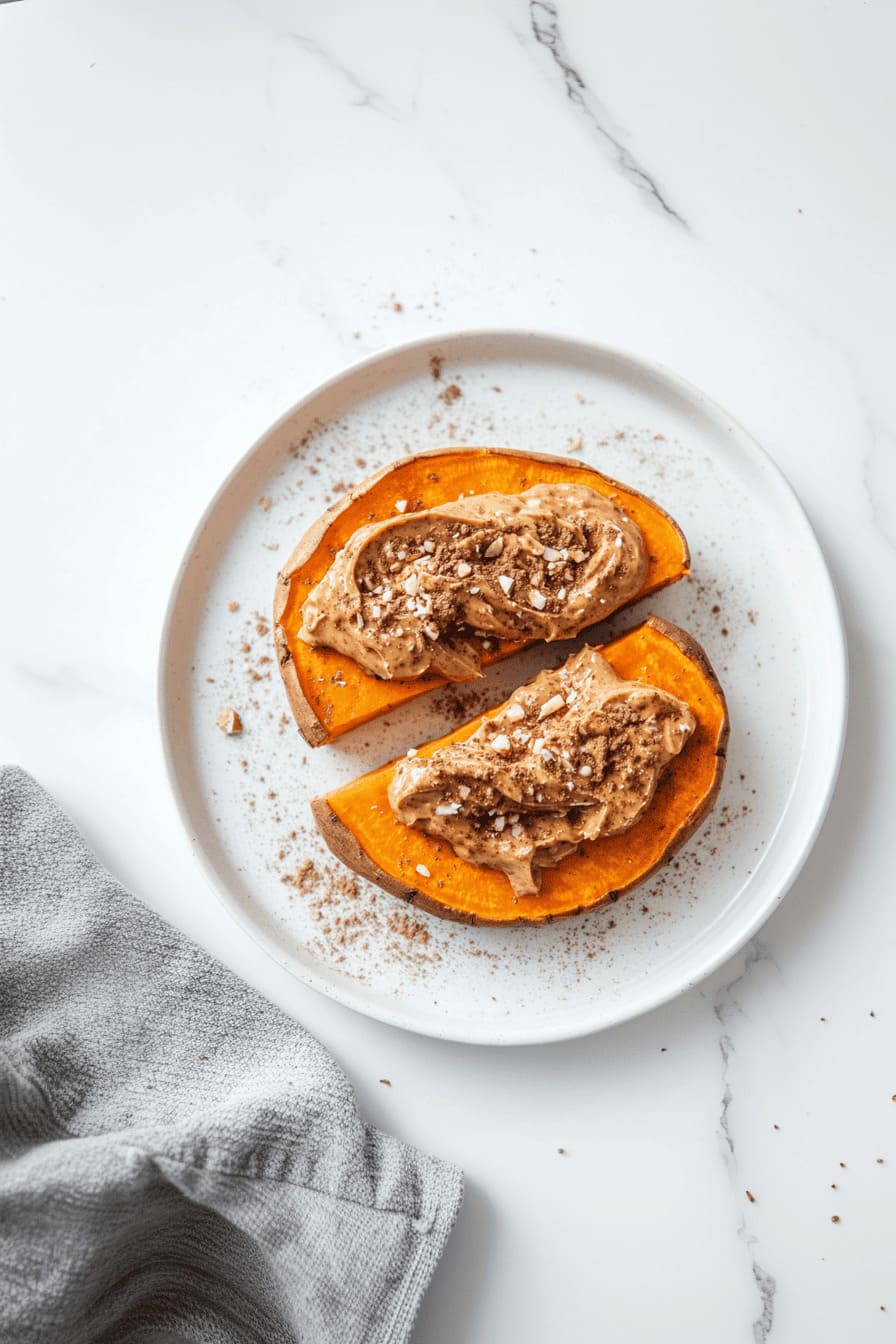 Sweet potato toast  - easy and healthy breakfast ideas for pregnant women