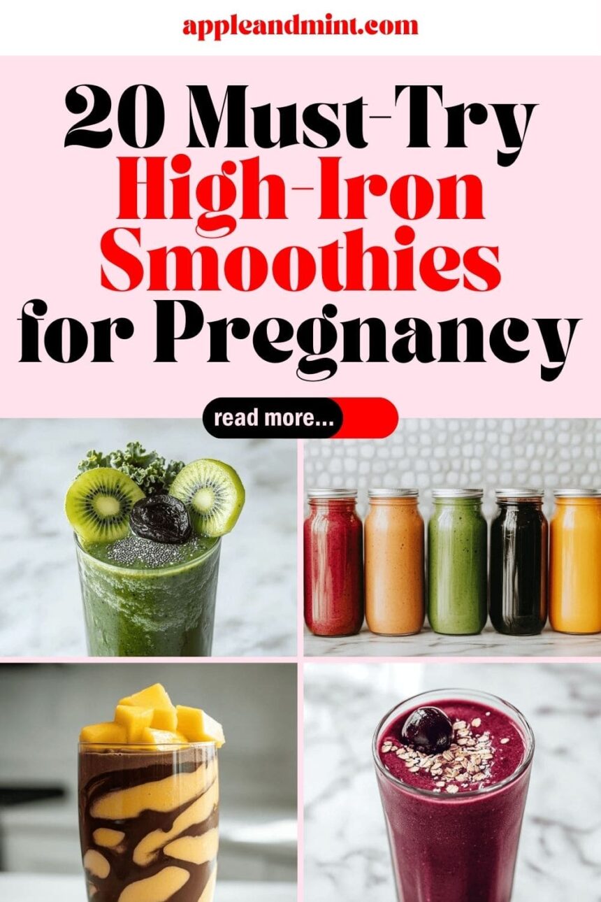 20 High Iron Smoothies for Pregnancy, Smoothies High in Iron, Easy High Iron Smoothies Recipes