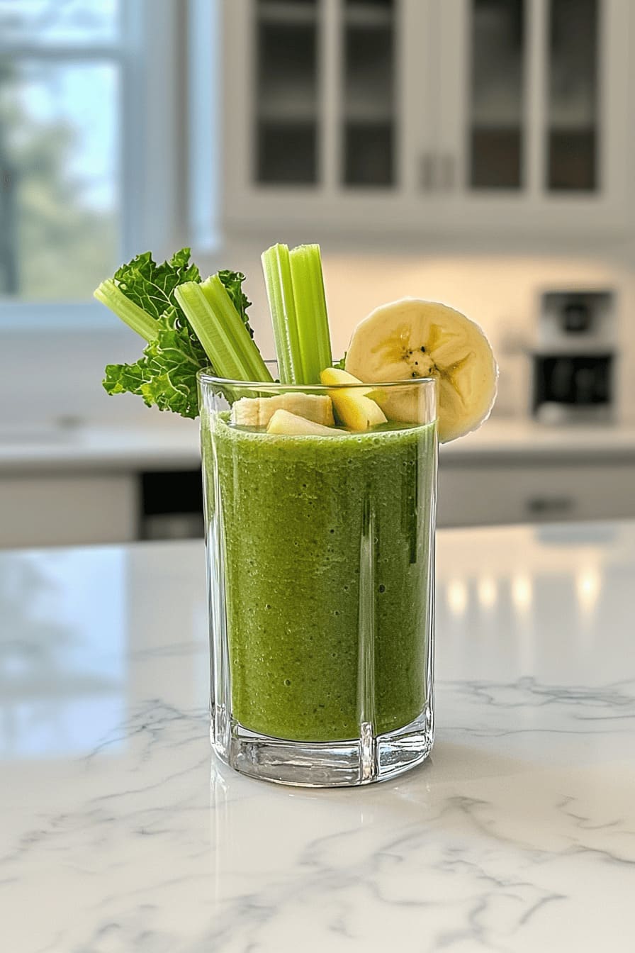 Celery & Kale Morning Boost Smoothie high-iron smoothie for pregnancy