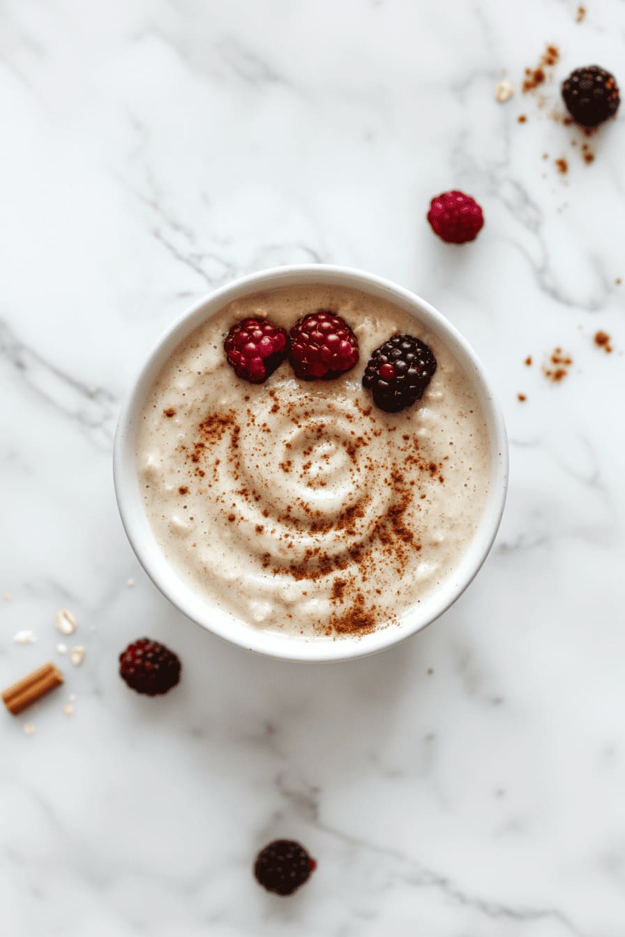 Protein Oatmeal with Almond Butter + Cinnamon - easy breakfast ideas for diabetics