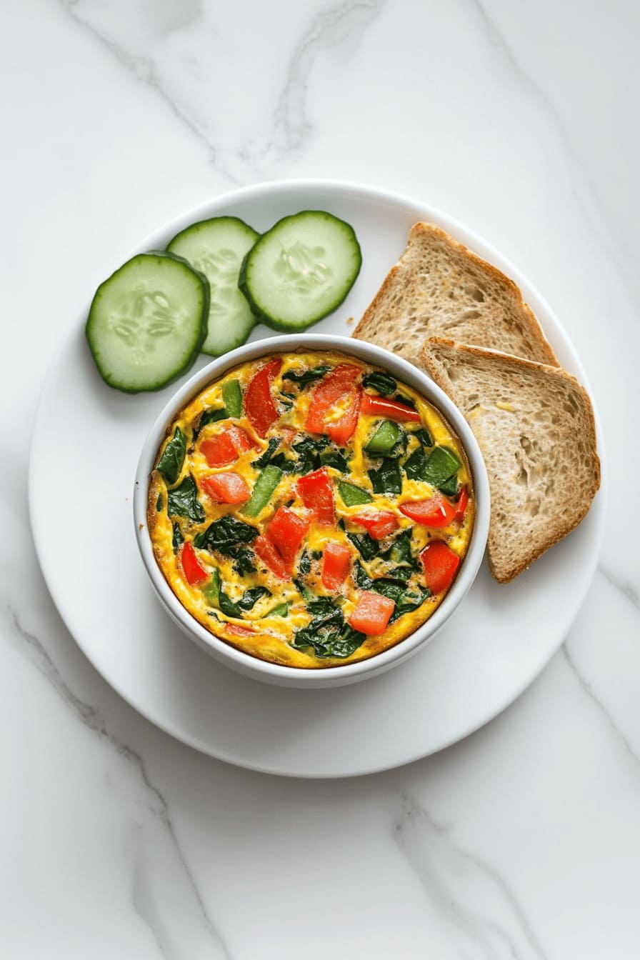 Veggie Frittata Slice (Prep Ahead or Microwave Mug)