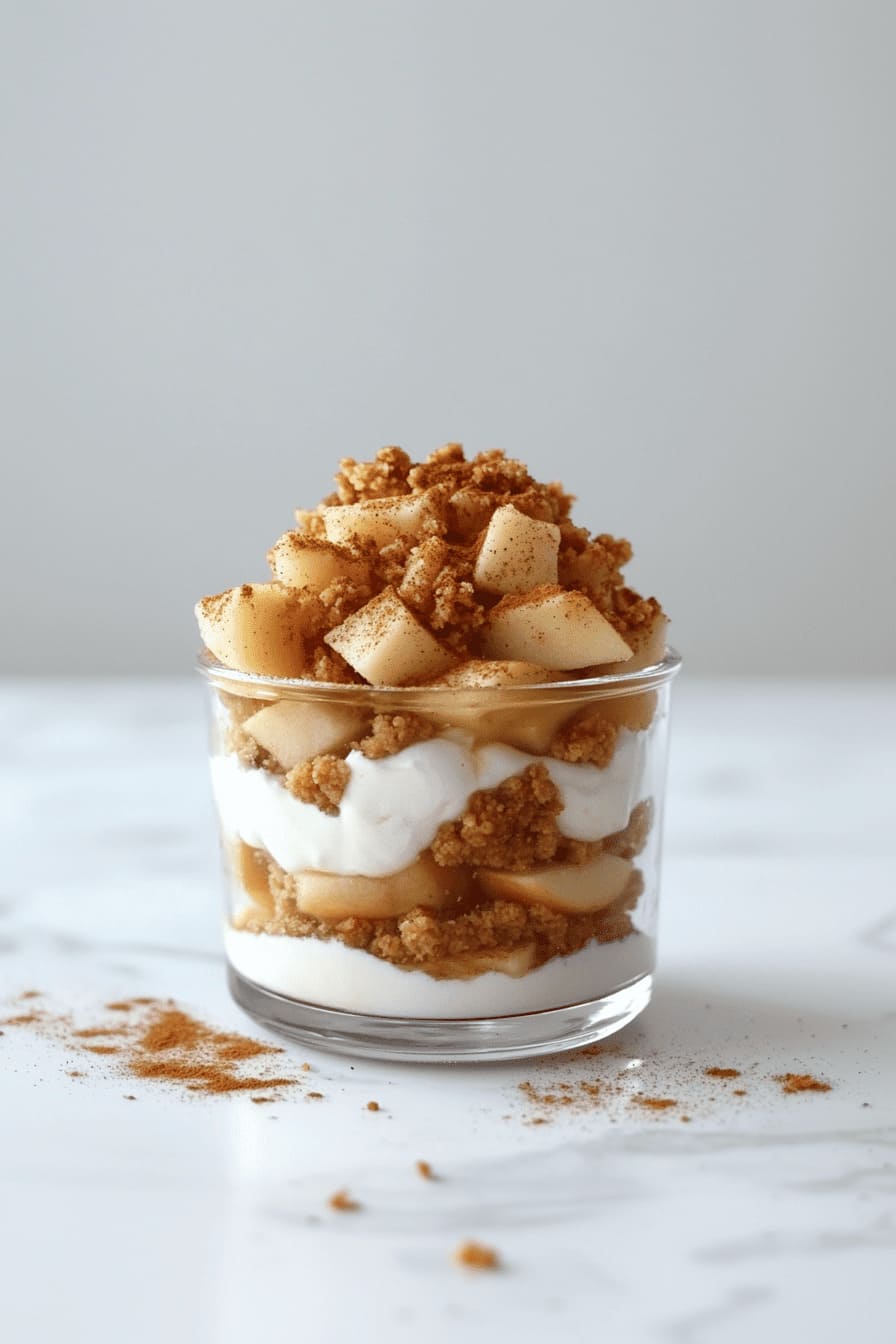 Apple pie parfait - easy no bake desserts for diabetics