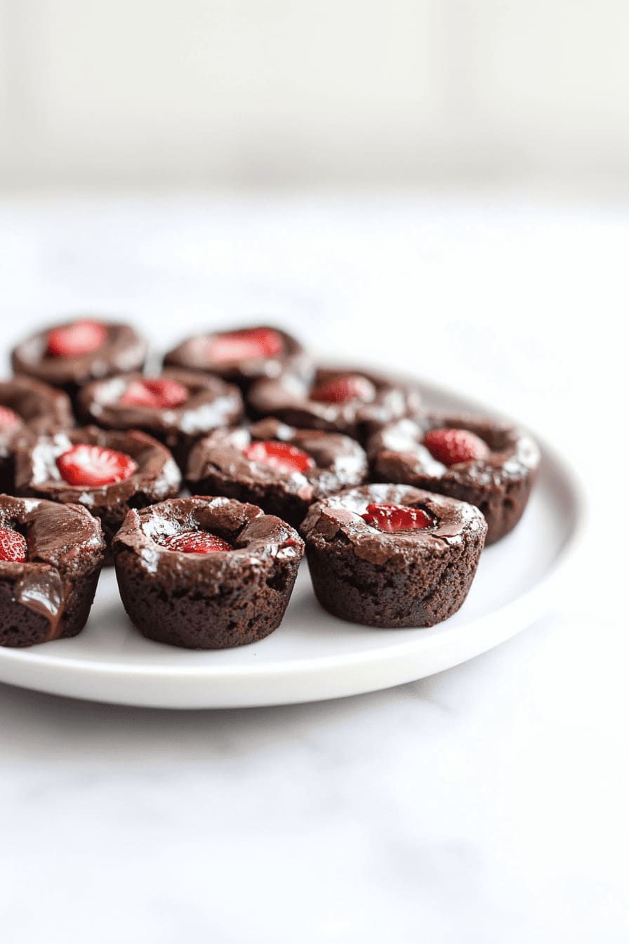 Chocolate-dipped strawberry brownies