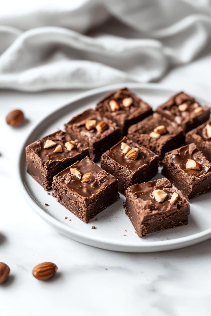 Chocolate hazelnut fudge - easy no bake desserts for diabetics