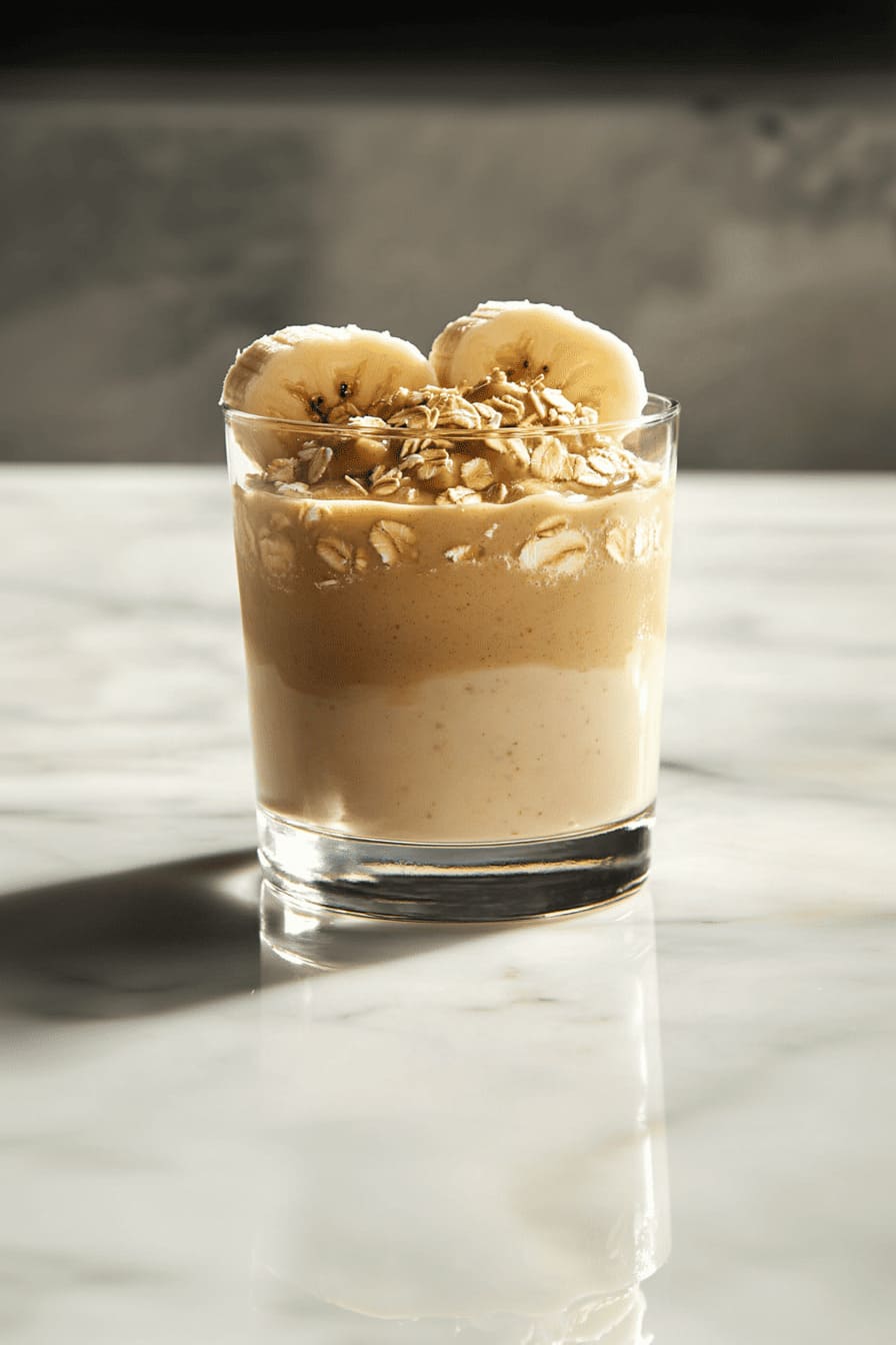 Oats Banana Peanut Butter Smoothie