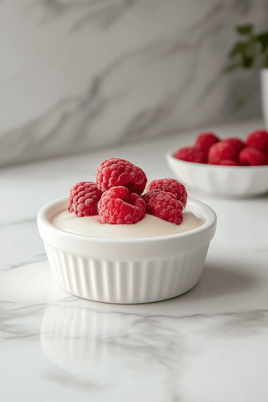 Panna cotta with unsweetened almond milk