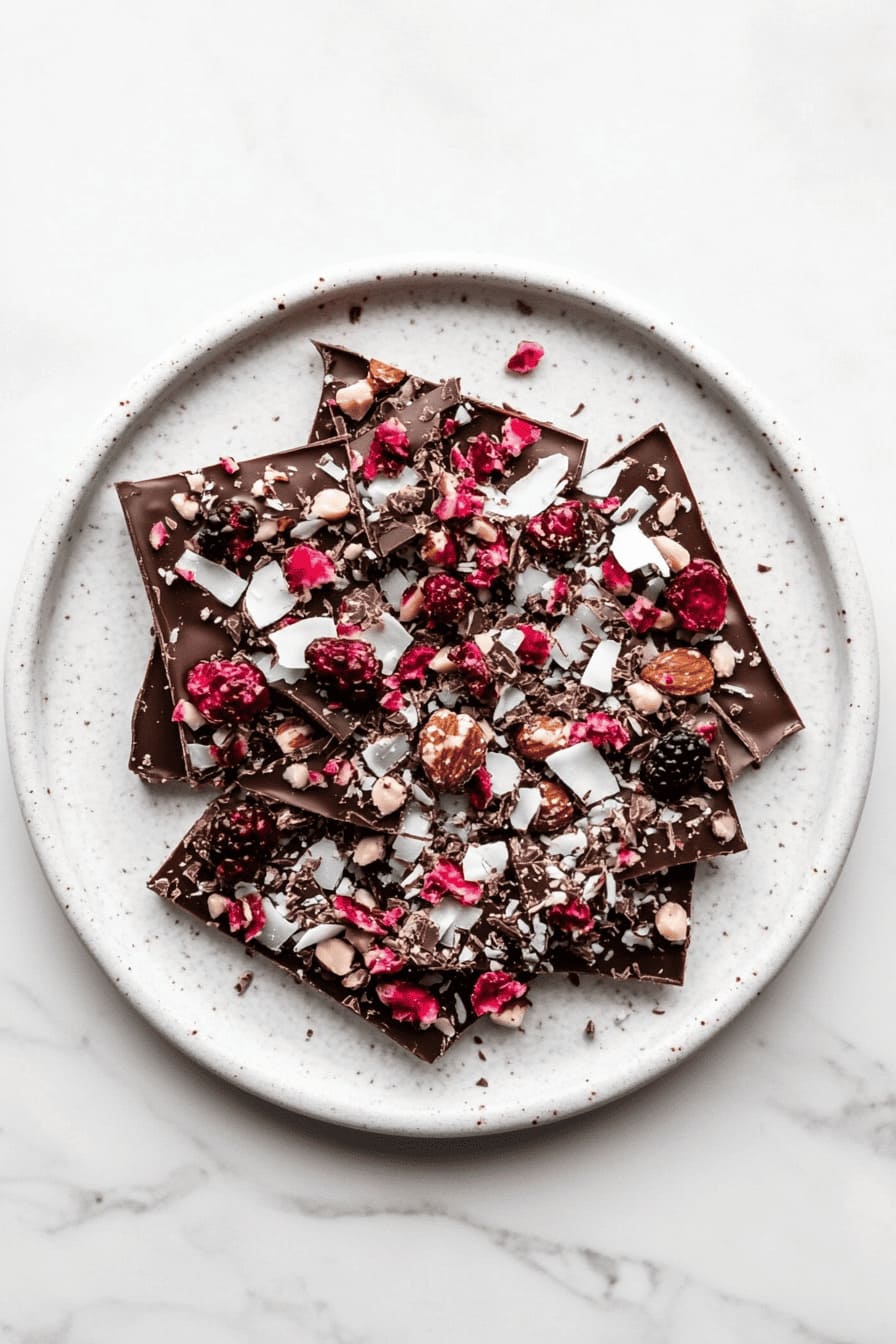Sugar-free chocolate bark - easy no bake desserts for diabetics