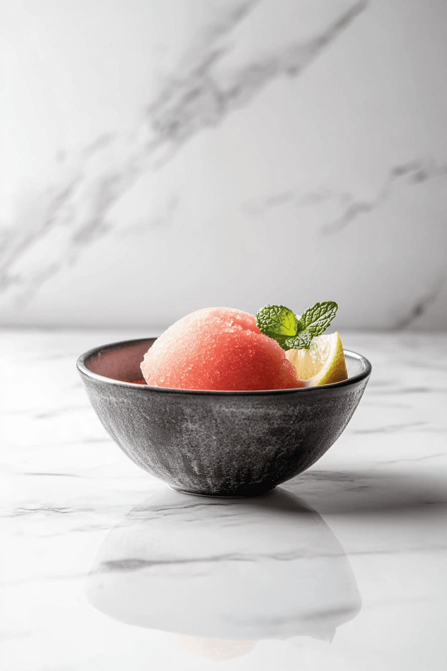 Watermelon or berry sorbet - sugar free desserts for diabetics