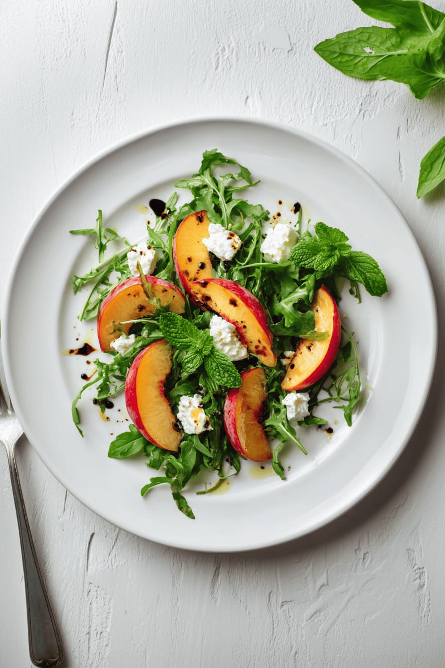 Peach and Arugula Salad