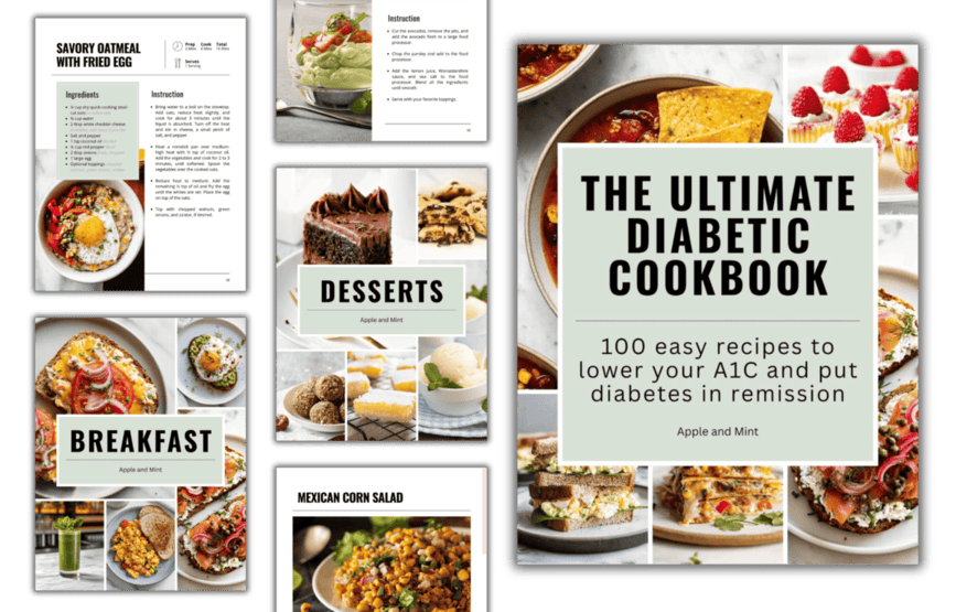 Diabetic Recipe Book with 100 blood sugar-friendly recipes