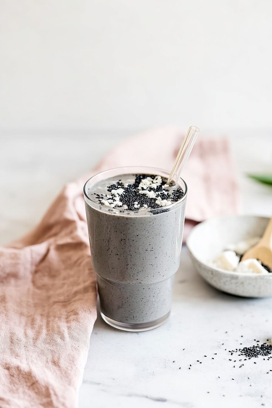 Black Sesame Vanilla Protein Shake