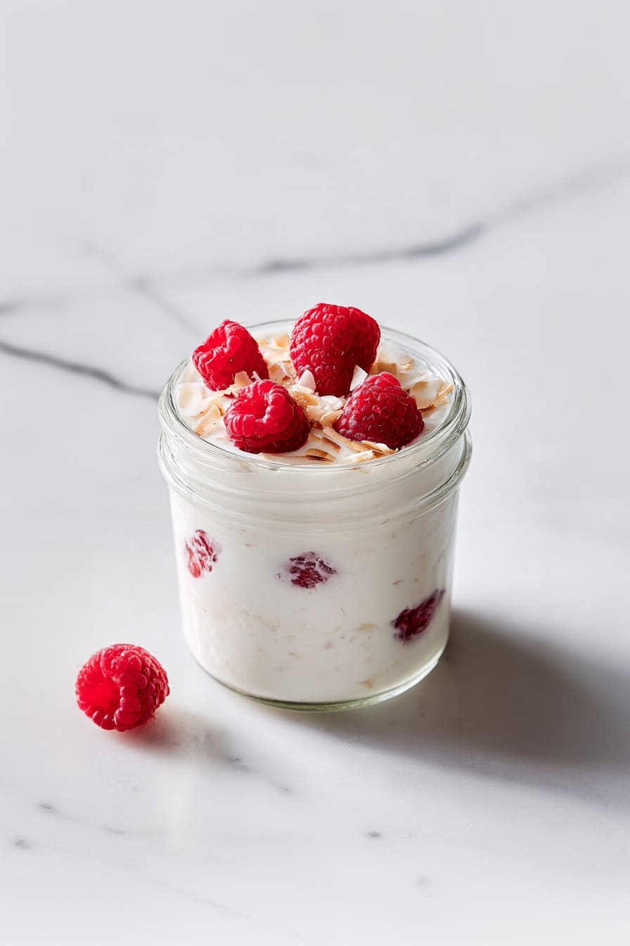 Raspberry Coconut Yogurt Parfait