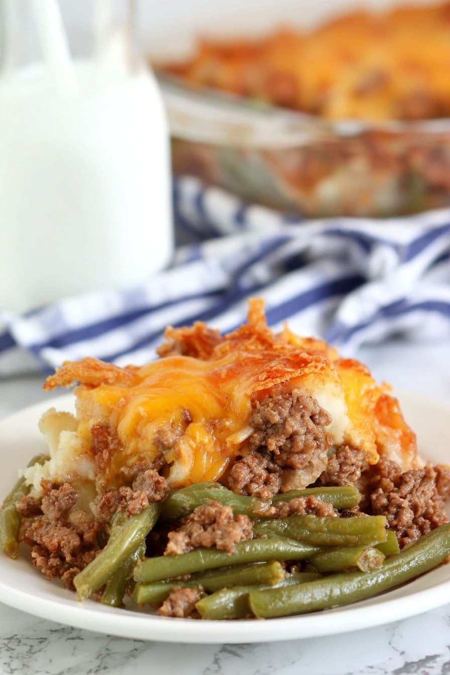 Beef Hamburger Green Bean Casserole