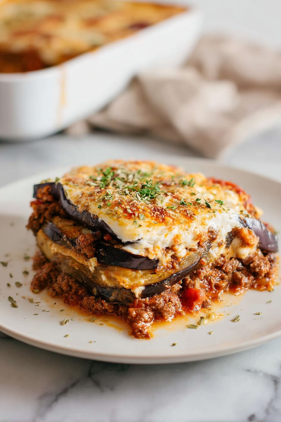 Beef and Eggplant Lasagna Casserole