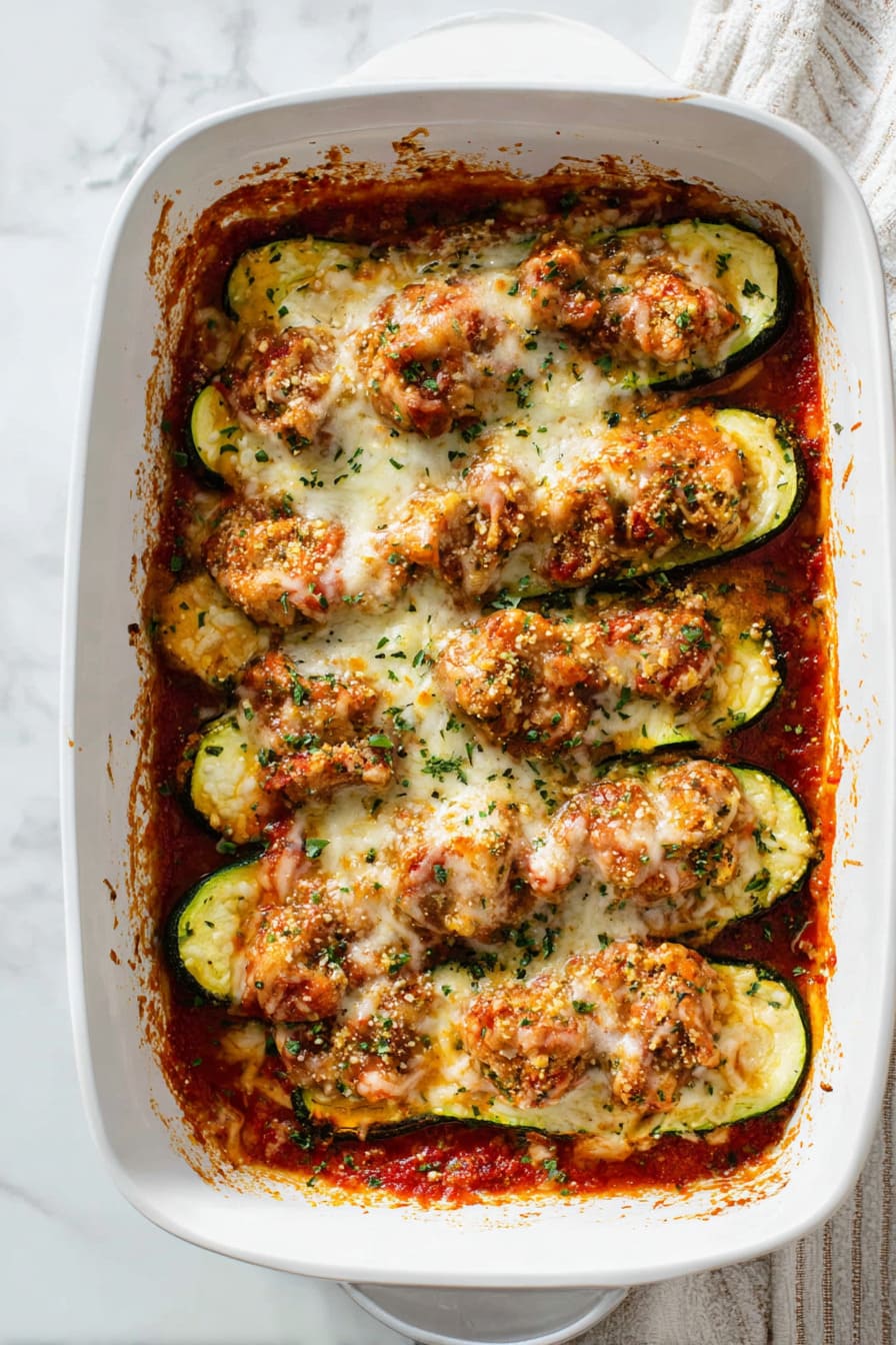 Chicken Parmesan Zucchini Casserole