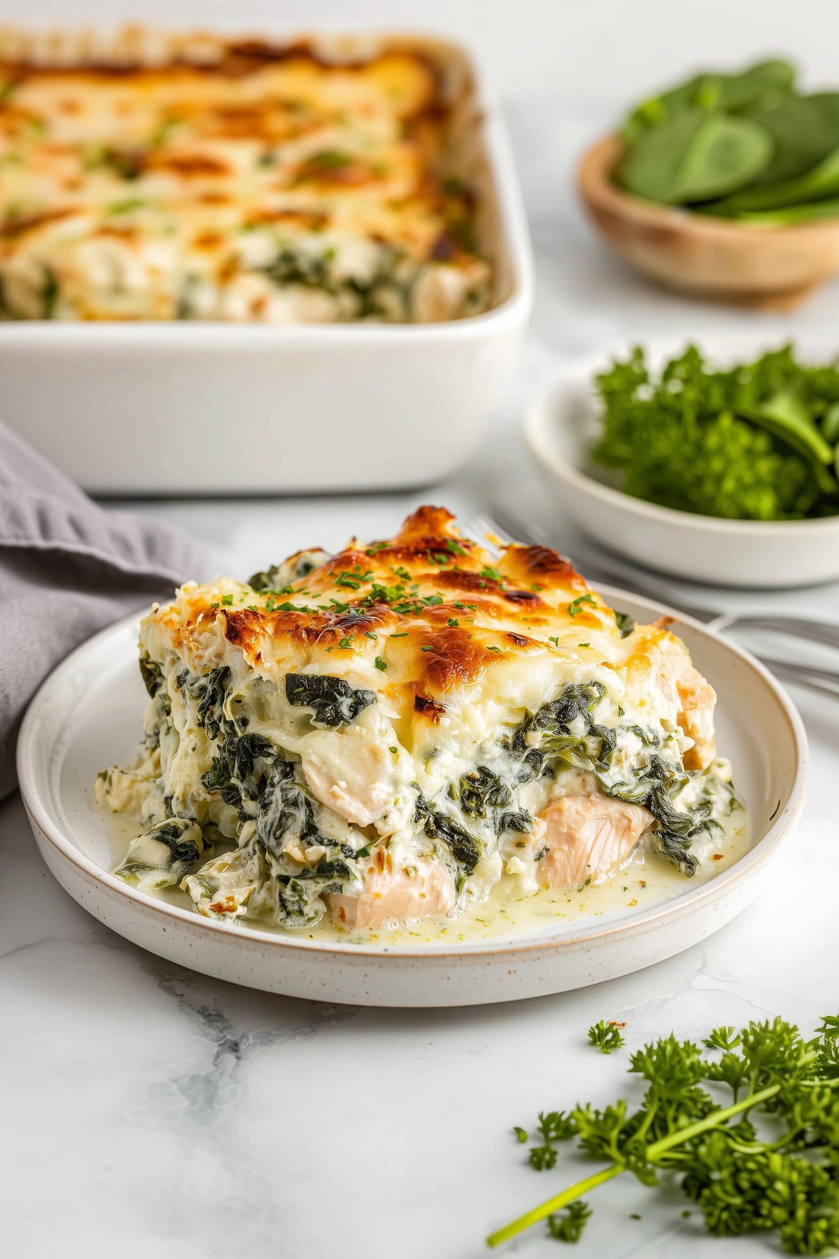 Creamy Chicken and Spinach Bake