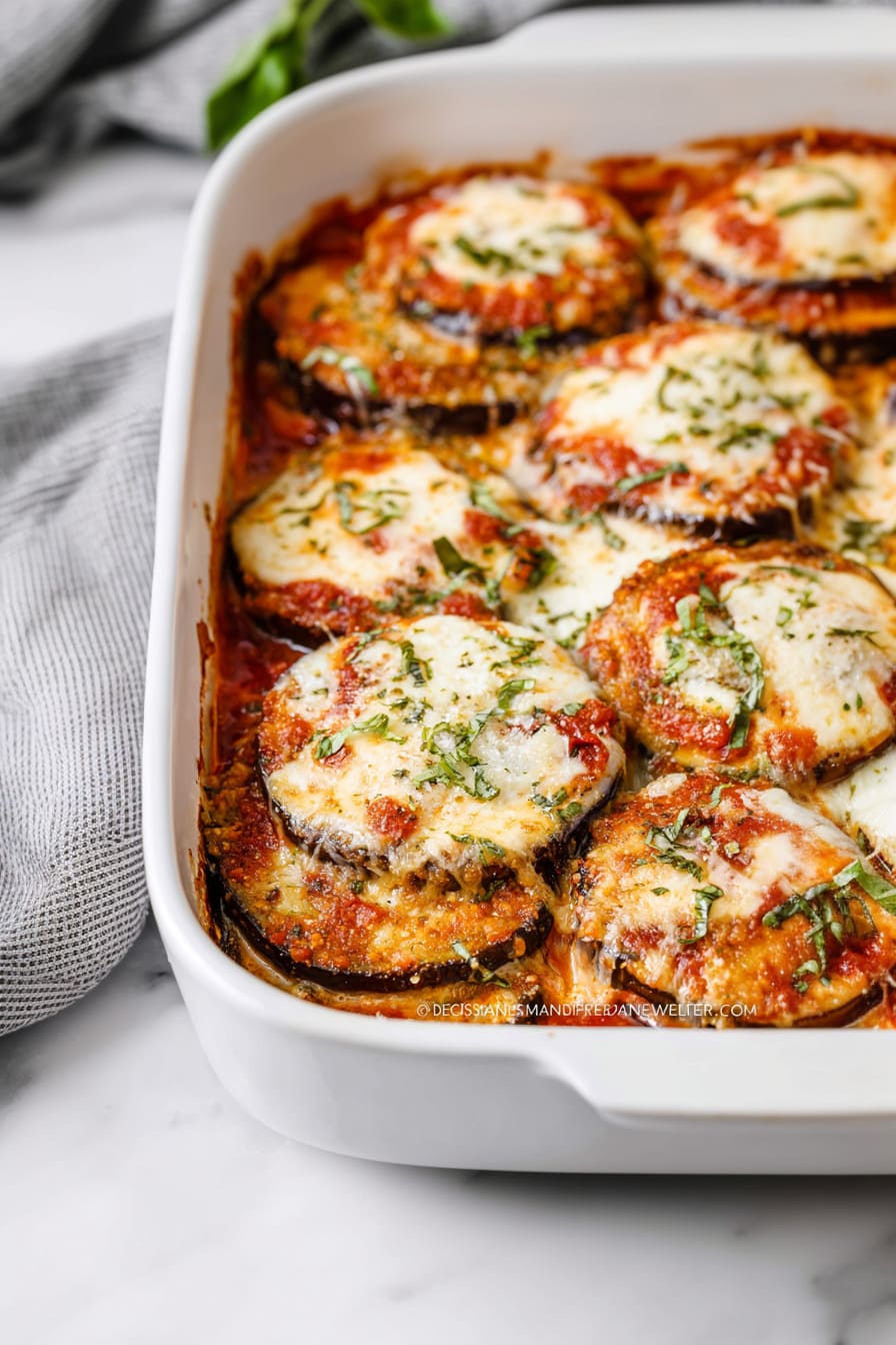 Eggplant Parmesan Casserole (No Breadcrumbs) - low carb casseroles for diabetics