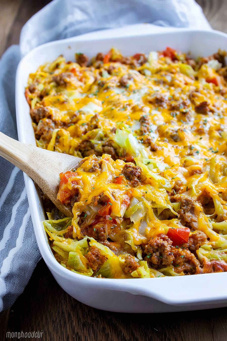 Pork Sausage and Cabbage Casserole