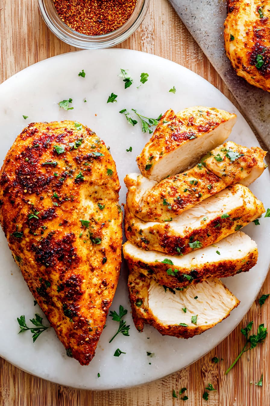 Air Fryer Chicken Breast with Paprika Rub - low carb chicken recipes for diabetics