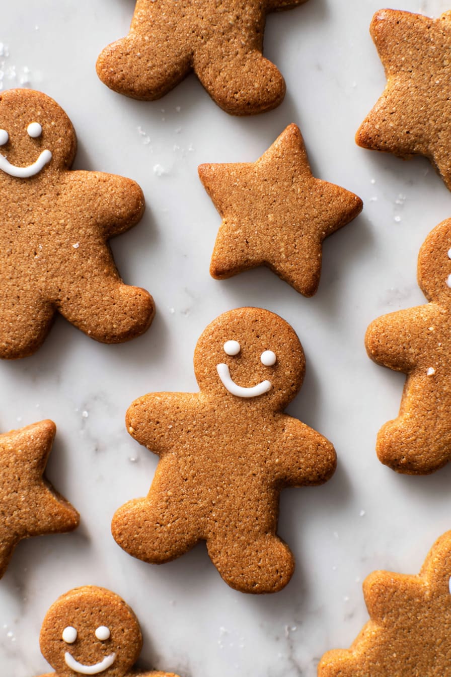 Almond Flour Gingerbread Cookies - sugar-free Christmas desserts for diabetics