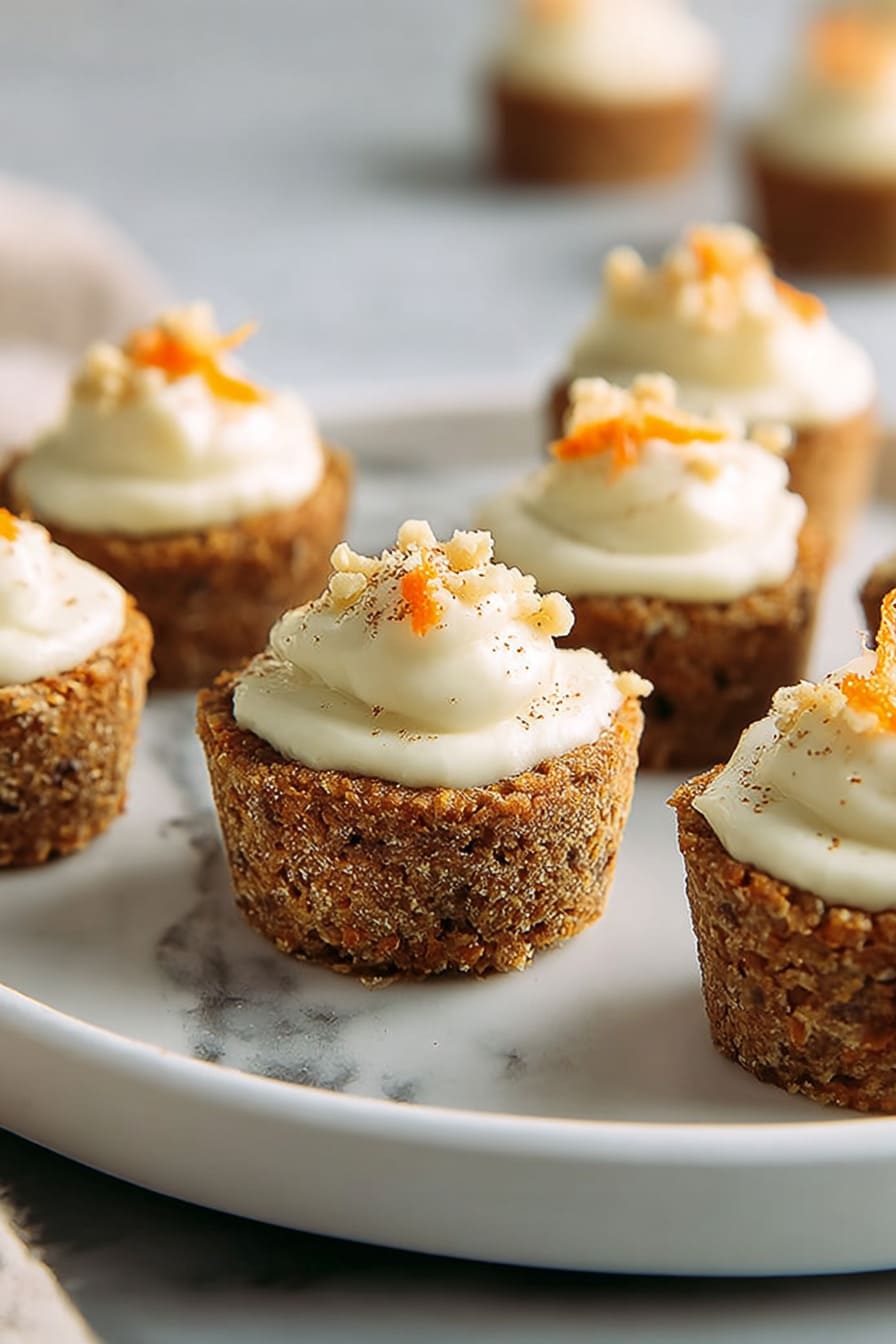Mini Spiced Carrot Cakes - easy Christmas desserts for diabetics